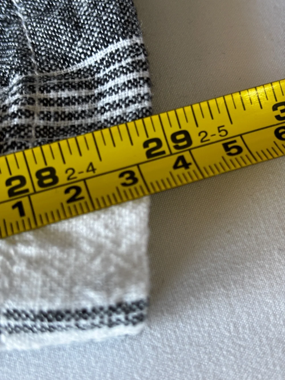 Rewash Sz L Linen/Cotton Black/White Wide Leg Pants Elastic Pull-on Pants Trendy - Picture 9 of 9